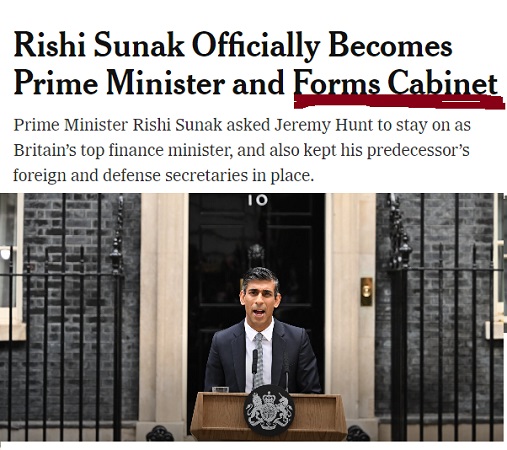The Lesson from the UK As Prime Minister Forms Cabinet in Hours