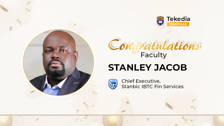 Tekedia Mini-MBA Congratulates Stanley Jacob As Chief Executive, Stanbic IBTC Financial Services