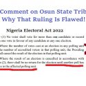 Why I Posit that Osun State’s Gubernatorial Tribunal Ruling is Flawed
