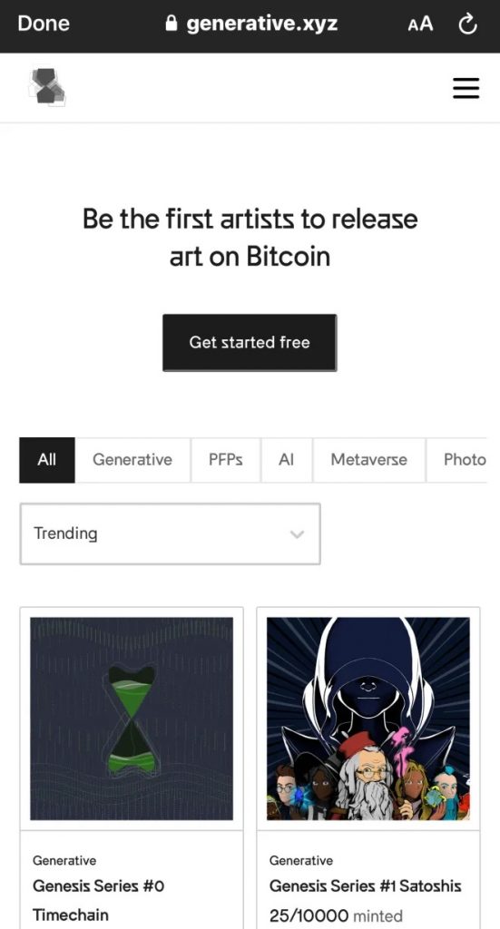 Generative XYZ Launches Bitcoin NFT Marketplace for Generative and AI ...