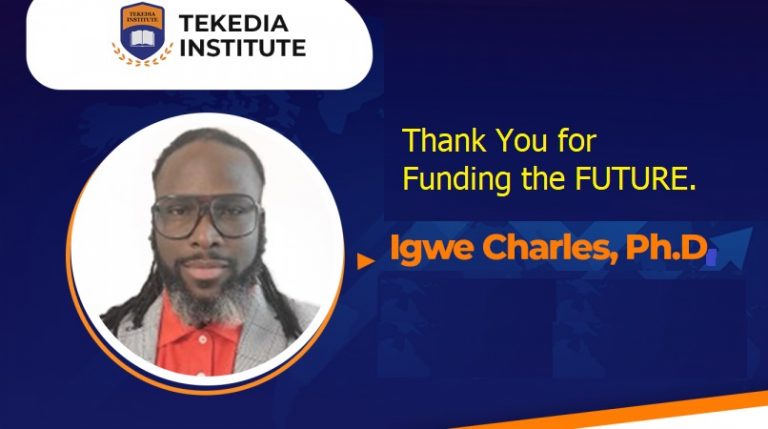 Dr Charles Igwe Donates To Tekedia Scholarship Fund