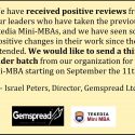“We have received positive reviews from our leaders who have taken the previous Tekedia Mini-MBAs” – Gemspread