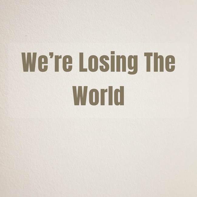 We’re Losing the World