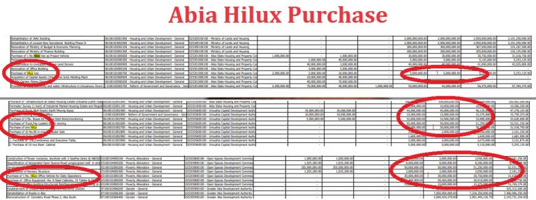 The Abia State 2 No Hilux Purchase Is a Pure Typo in the 2024 Budget
