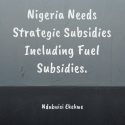 Why I like Strategic Subsidies And Why Nigeria Must Reform and Return Them