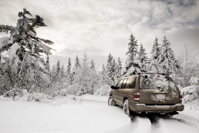 Suv in the Snow