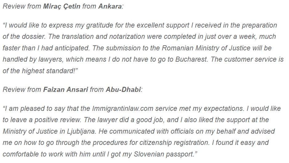 Reviews on Immigrantinlaw.com