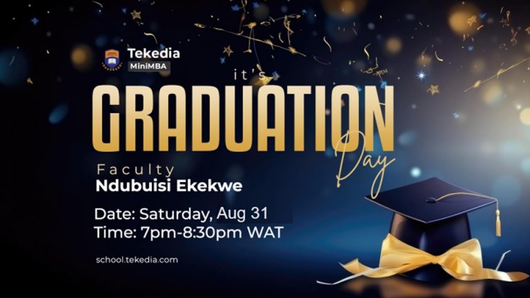 Graduation Lecture: “It’s time to build” By Ndubuisi Ekekwe