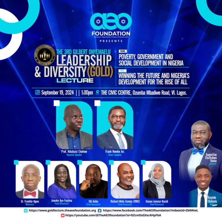 Ndubuisi Ekekwe To Deliver Keynote of AEO’s GOLD Lecture, Sept 19, 2024