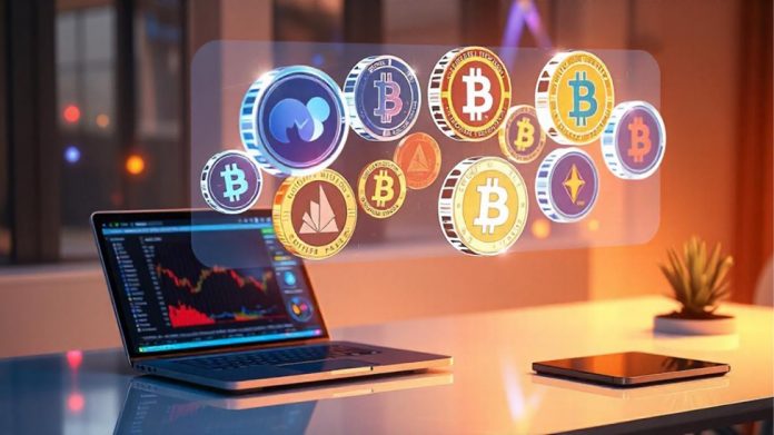 coins laptop