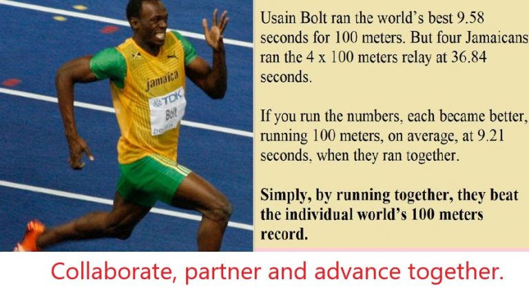The Lesson from Usain Bolt and Jamaicans, and the Power of Teams