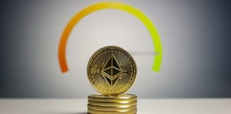 Ethereum coins stacked on one another