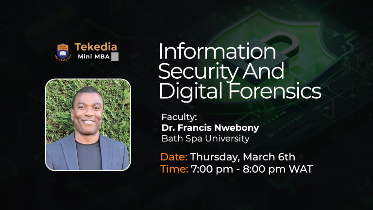 Information Security And Digital Forensics | Tekedia Mini-MBA