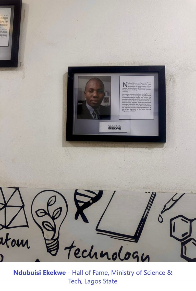 Ndubuisi Ekekwe – Hall of Fame, Ministry of Science & Tech, Lagos State