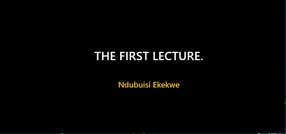 The First Lecture