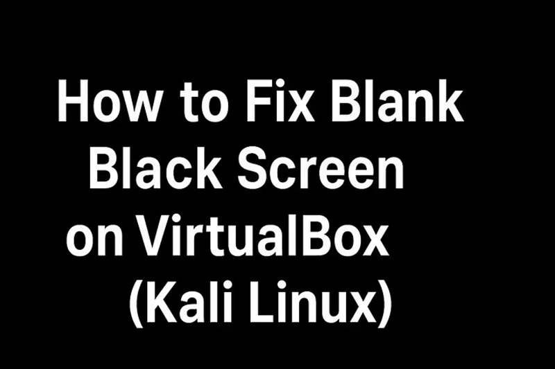 How to Fix a Blank Black Screen on Kali Linux (VirtualBox)