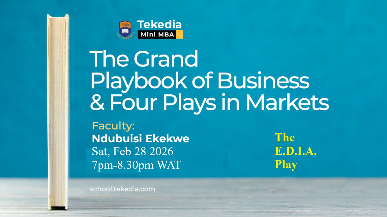 The Grand Playbook of Business and Tekedia EDIA Play